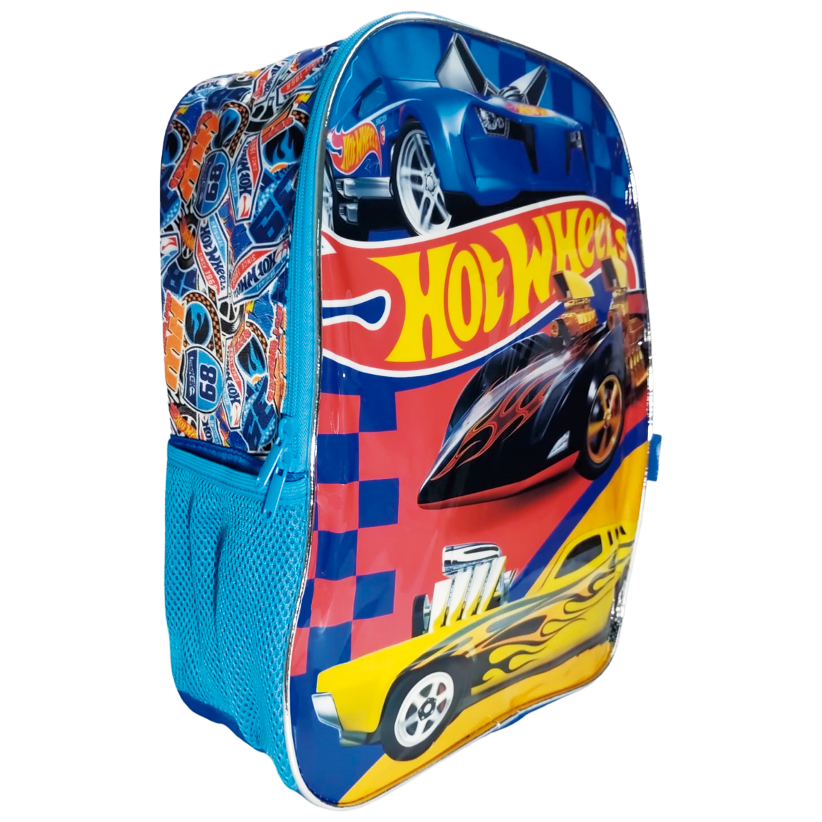 Mochila Escolar Hot Wheels Azul Grande -Luxcel - Imagem 2