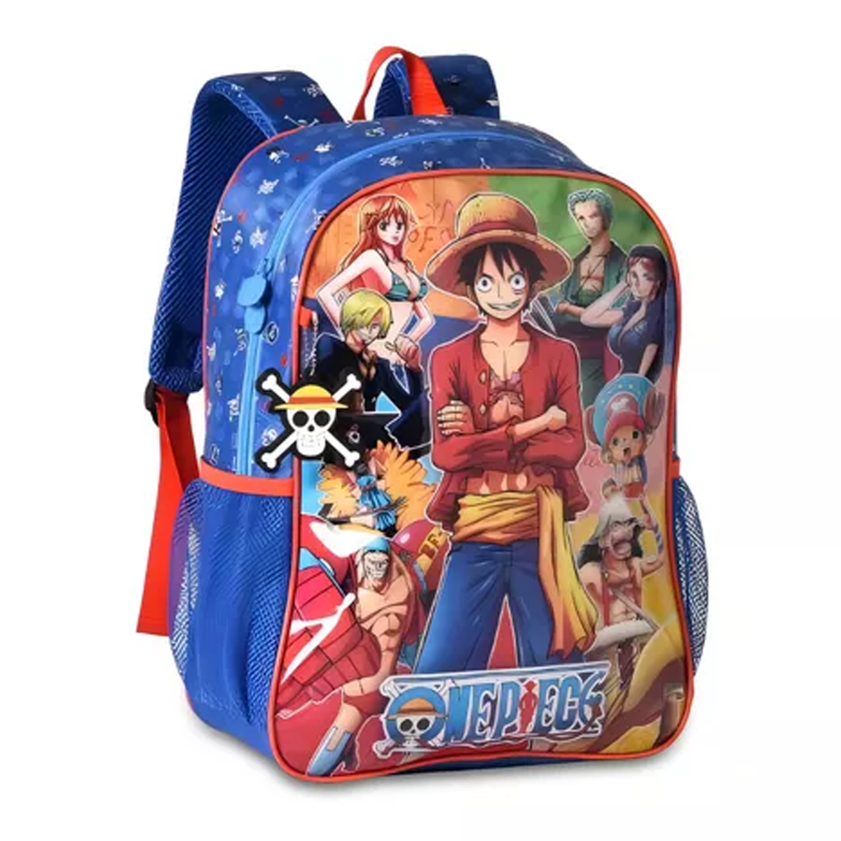 Mochila Costas One Piece Grande Com Chaveiro de Brinde